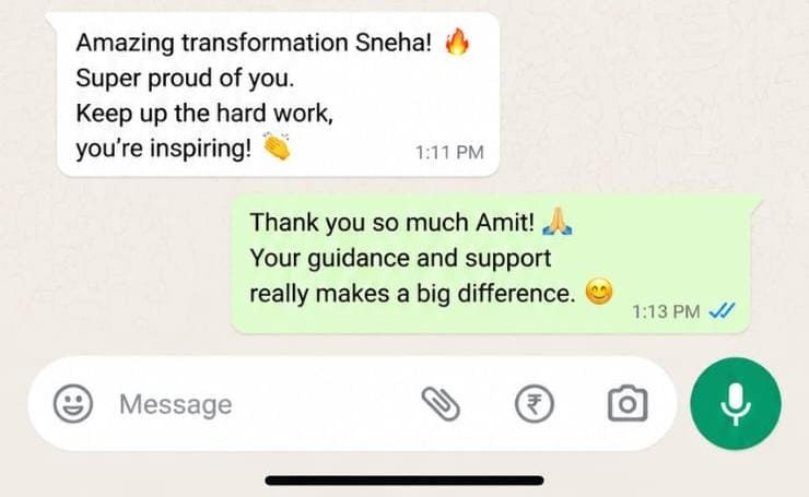 Client response for home training